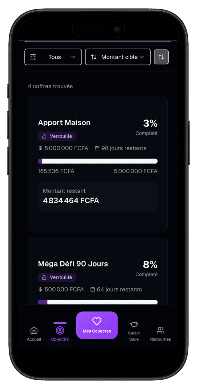 Objectifs d'Épargne